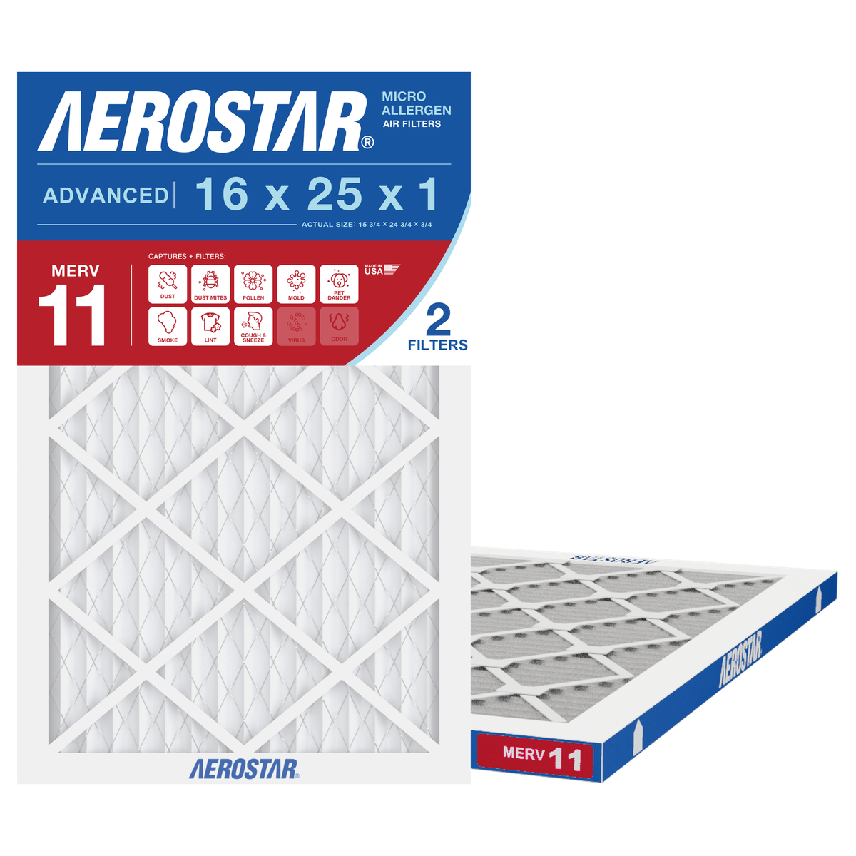 16x25x1 Aerostar Air Filter