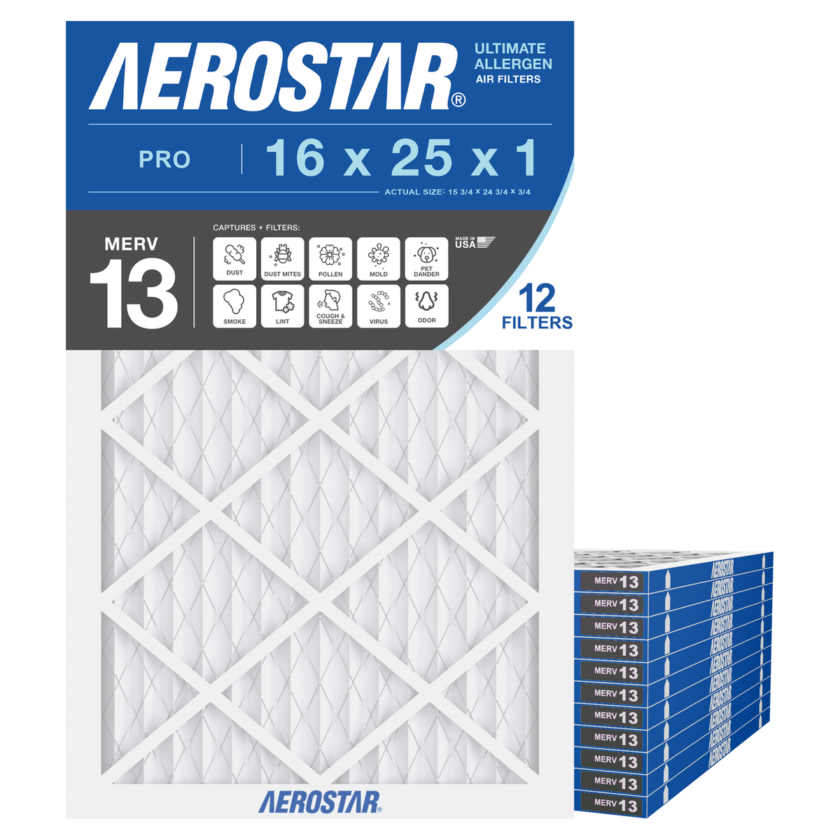 16x25x1 Aerostar Air Filter