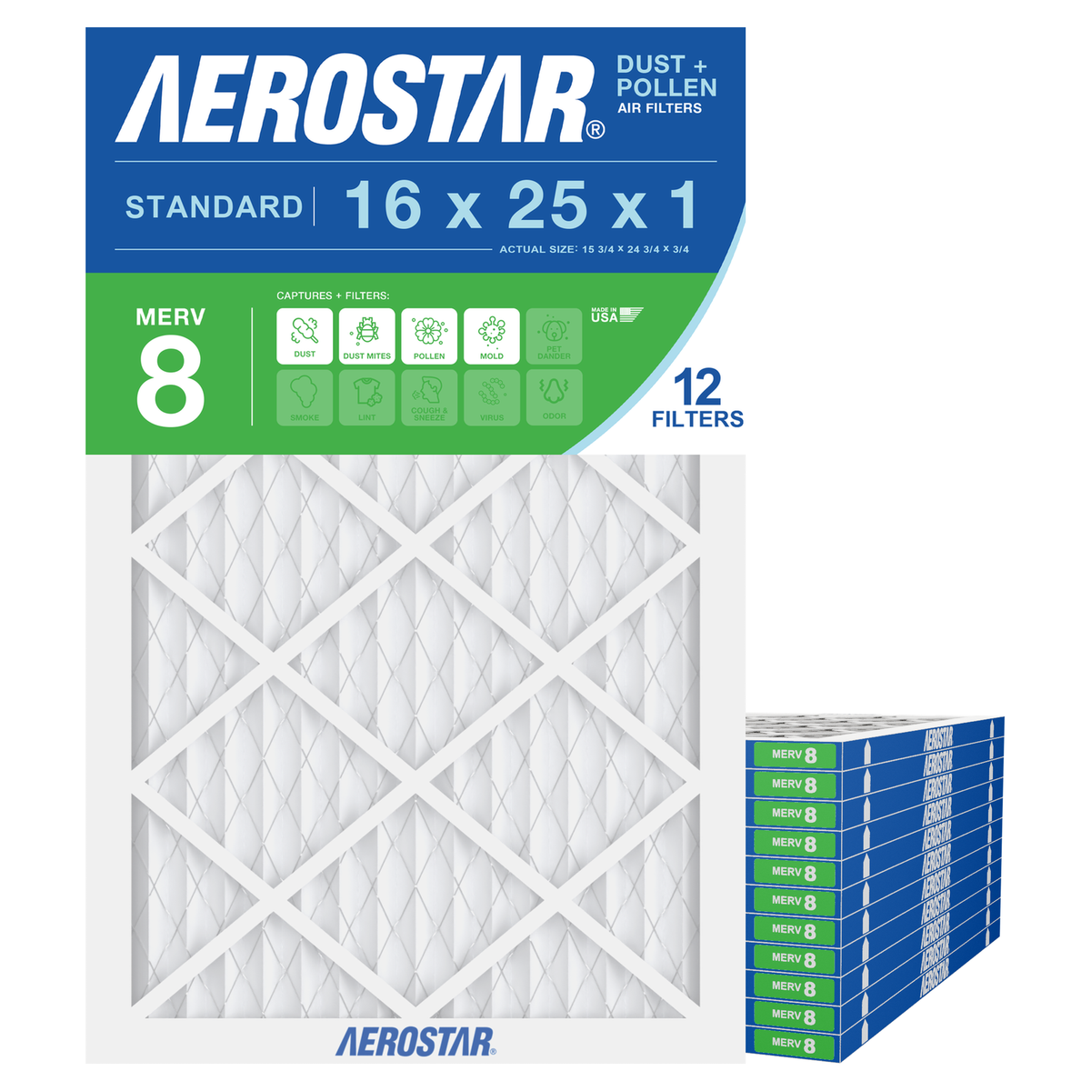 16x25x1 Aerostar Air Filter