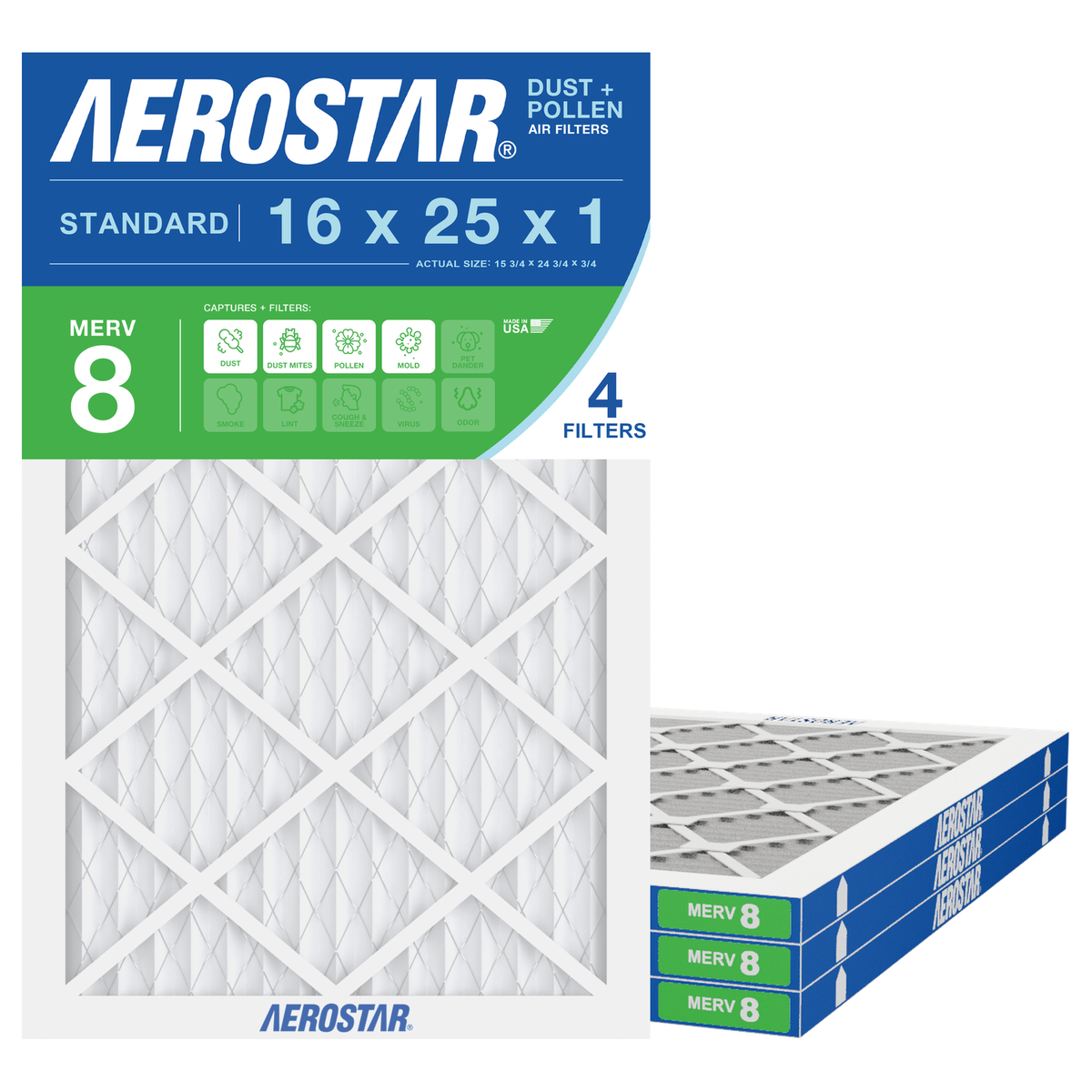 16x25x1 Aerostar Air Filter